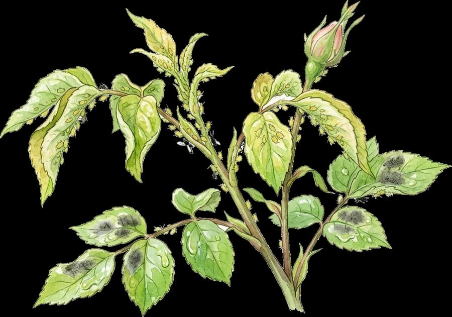 What Aphids damage looks like on a plant
