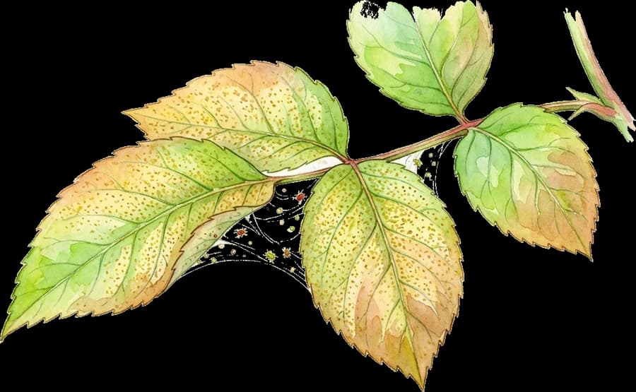 What Spider mites damage looks like on a plant